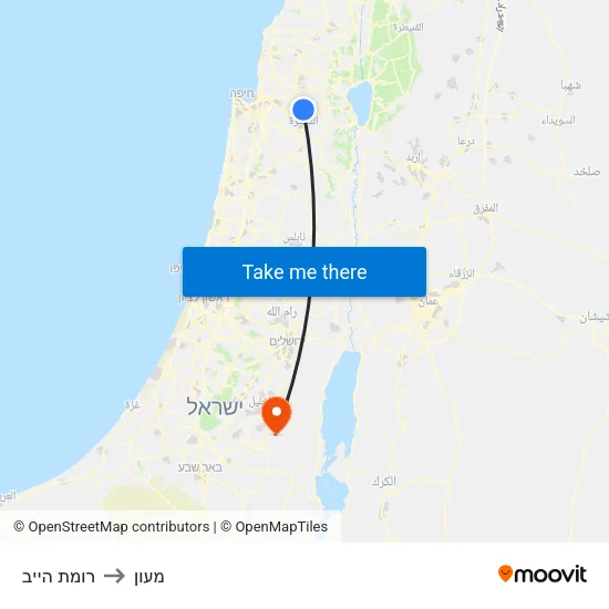 רומת הייב to מעון map