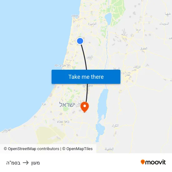 בסמ"ה to מעון map