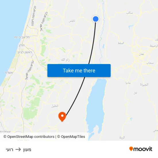 רועי to מעון map
