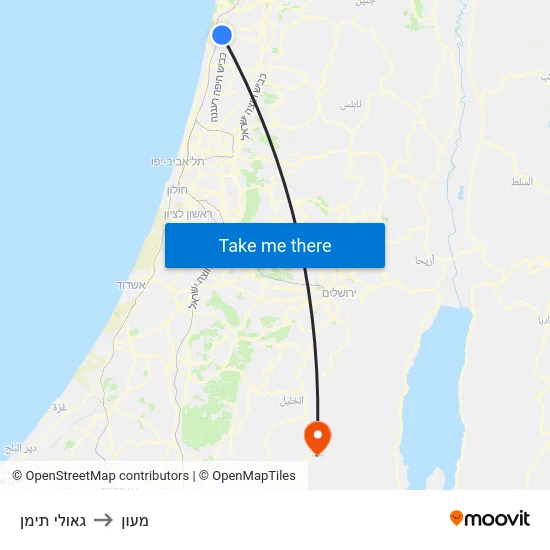 גאולי תימן to מעון map