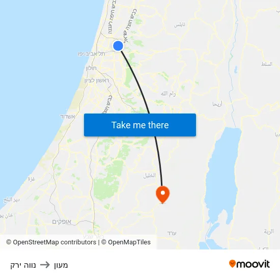 נווה ירק to מעון map