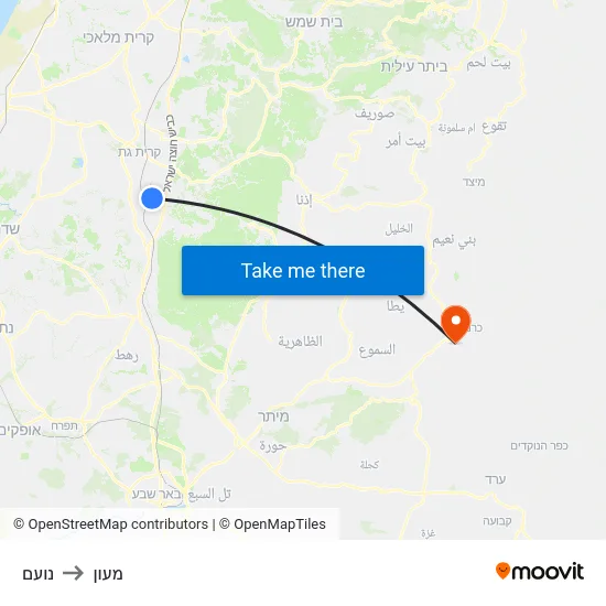 נועם to מעון map