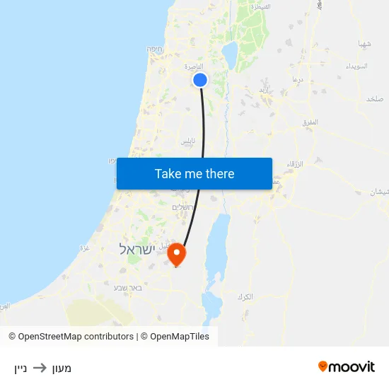 ניין to מעון map