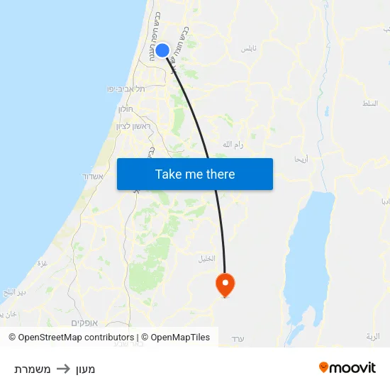 משמרת to מעון map