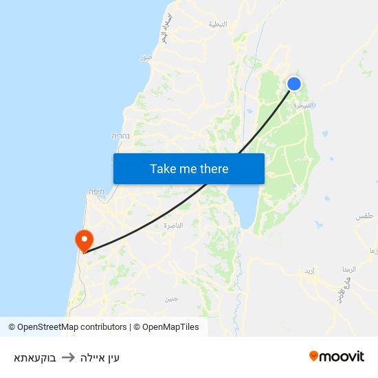 בוקעאתא to עין איילה map