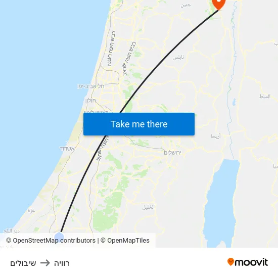 שיבולים to רוויה map