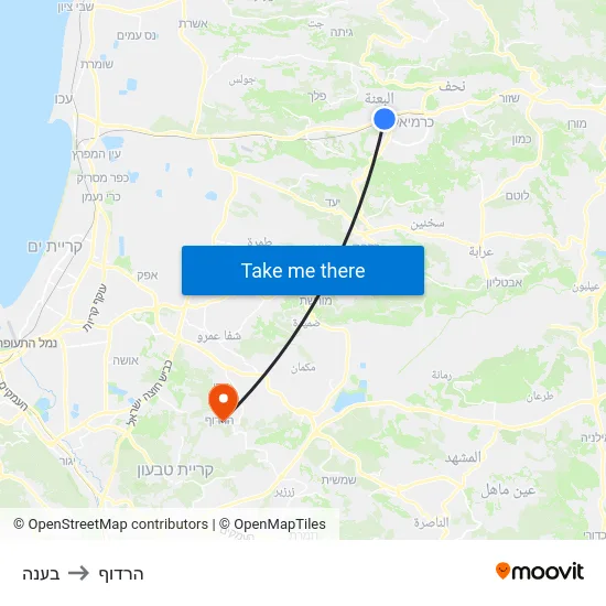בענה to הרדוף map
