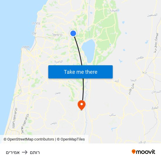 אמירים to רותם map