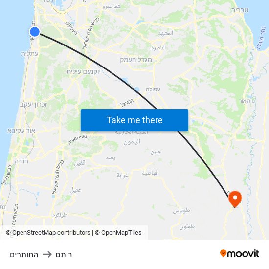 החותרים to רותם map