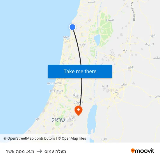 מ.א. מטה אשר to מעלה עמוס map