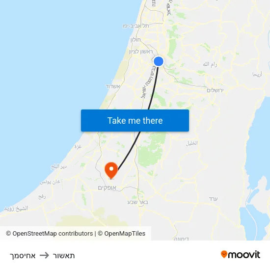 אחיסמך to תאשור map