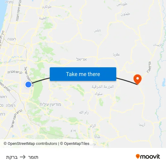 ברקת to תומר map