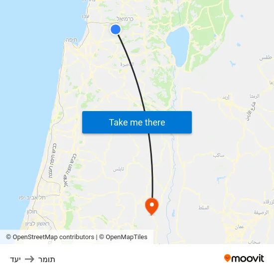 יעד to תומר map