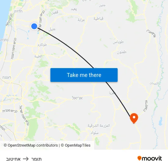 אחיטוב to תומר map