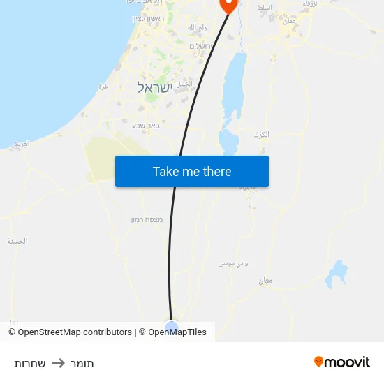 שחרות to תומר map