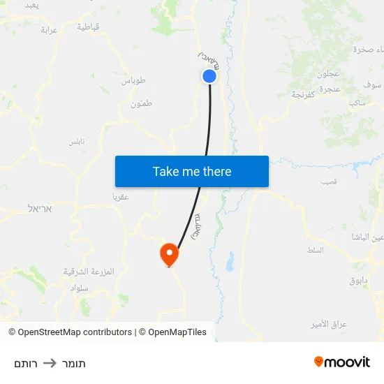 רותם to תומר map