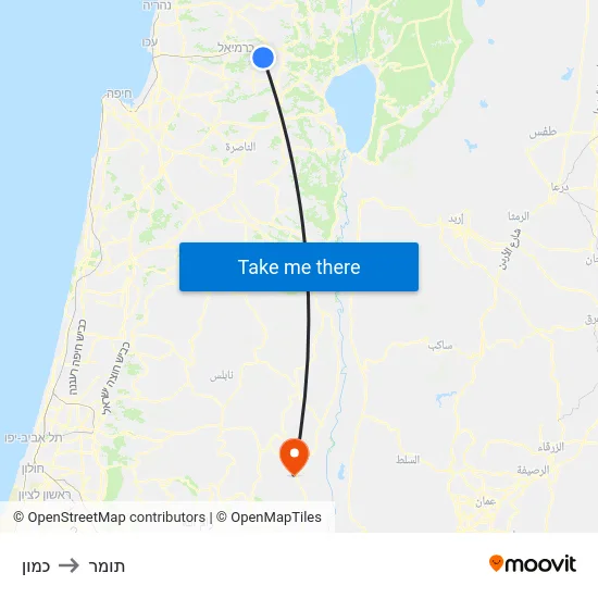 כמון to תומר map