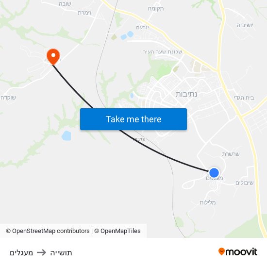 מעגלים to תושייה map