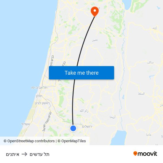 איתנים to תל עדשים map