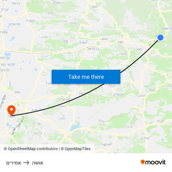 אמירים to אושה map