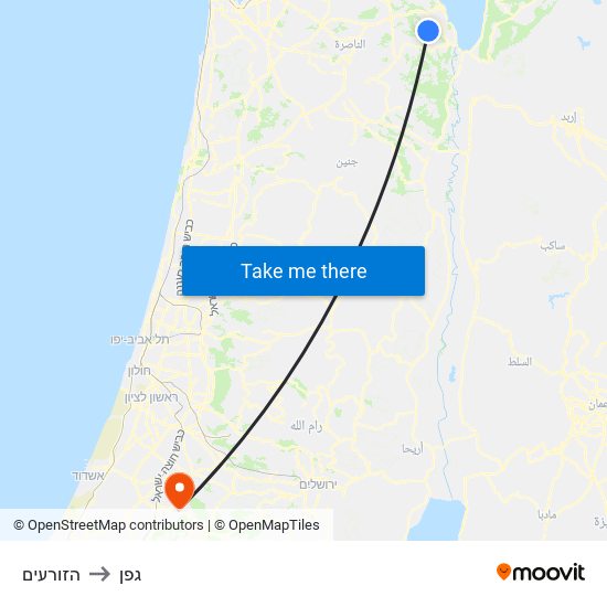 הזורעים to גפן map