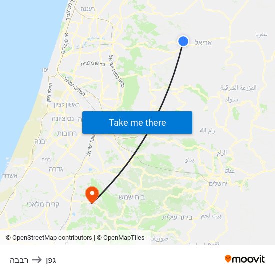 רבבה to גפן map