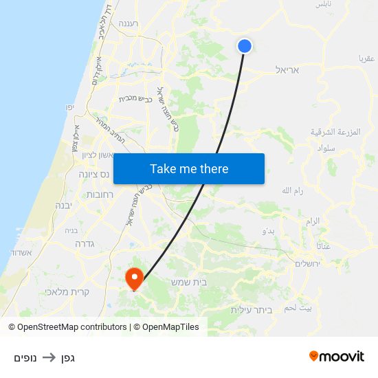 נופים to גפן map