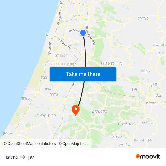 נחלים to גפן map