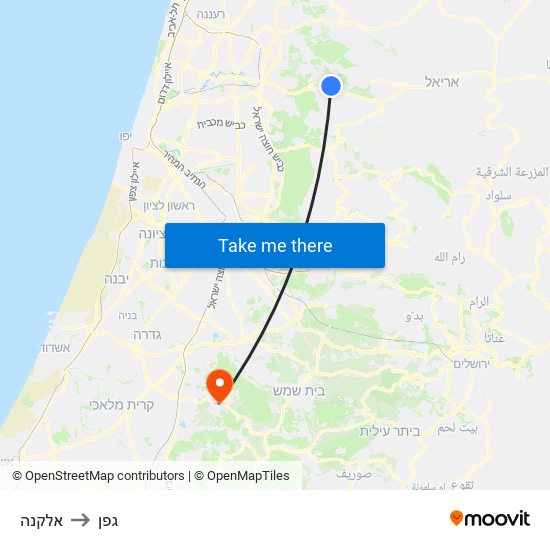 אלקנה to גפן map