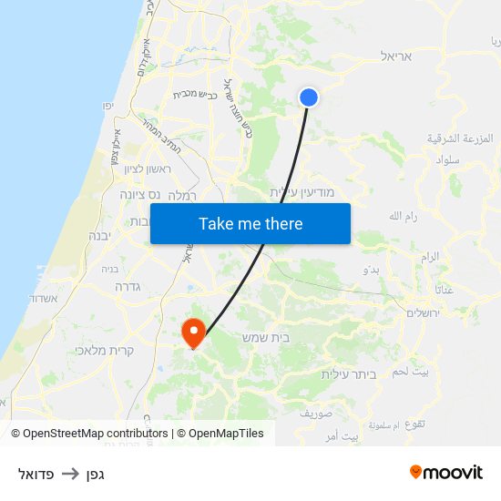 פדואל to גפן map