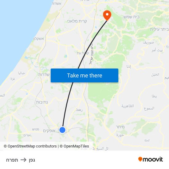 תפרח to גפן map