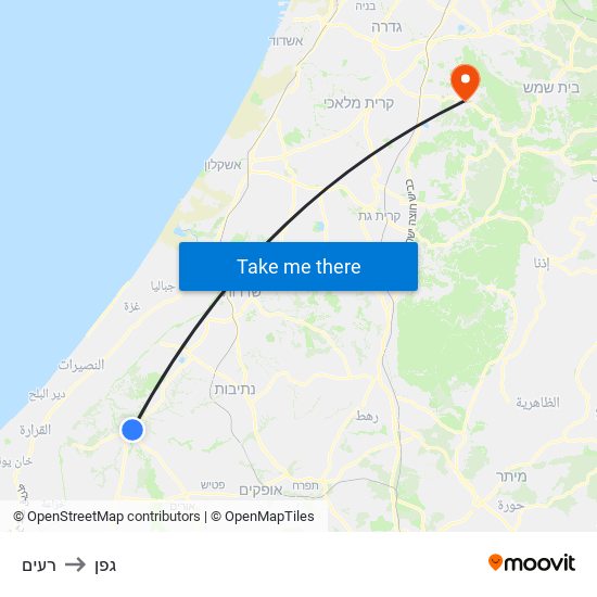 רעים to גפן map