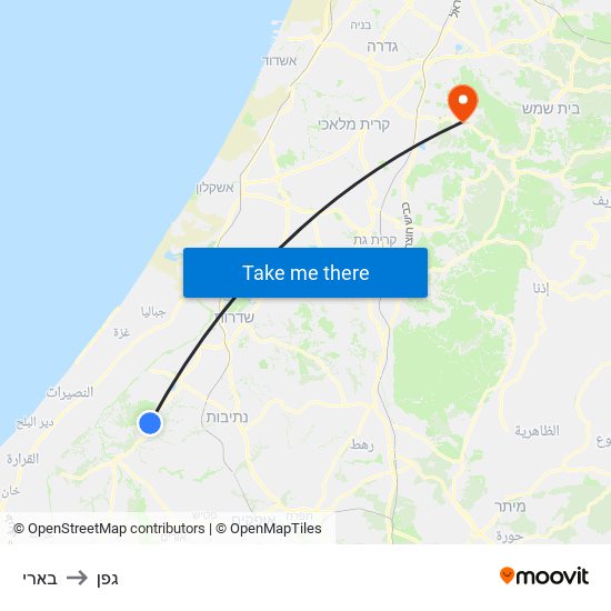 בארי to גפן map