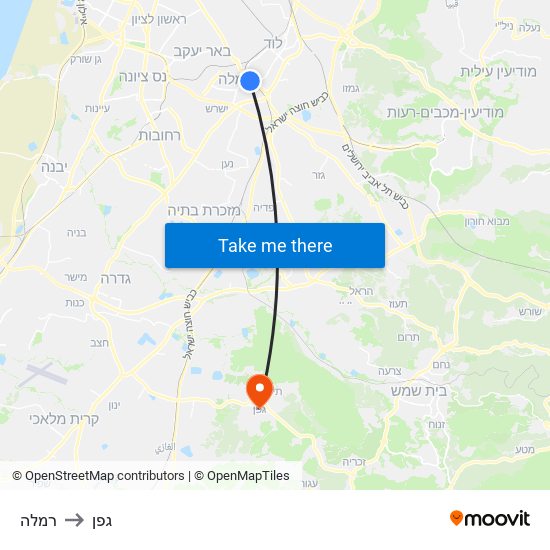 רמלה to גפן map