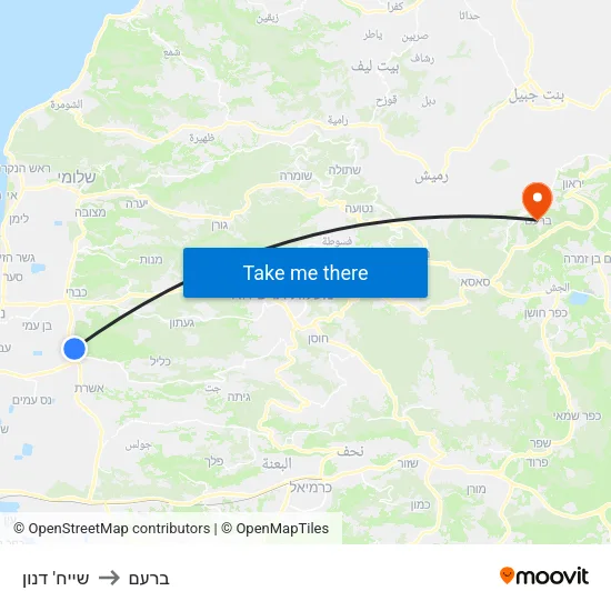 שייח' דנון to ברעם map