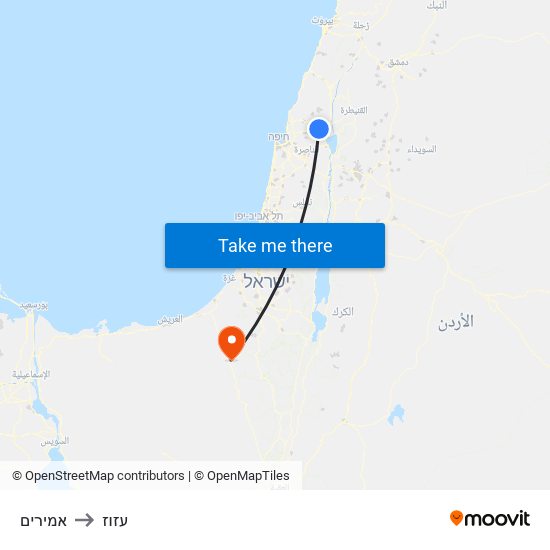 אמירים to עזוז map