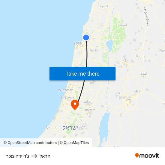 ג'דיידה-מכר to הראל map