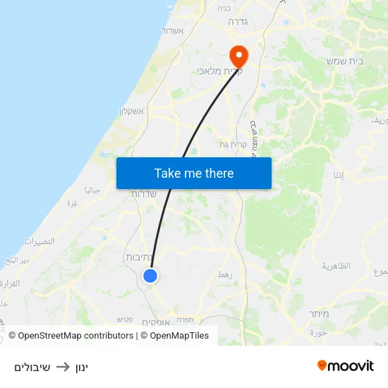 שיבולים to ינון map