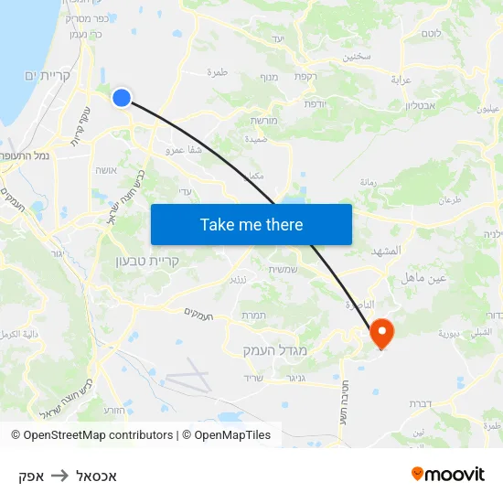 אפק to אכסאל map