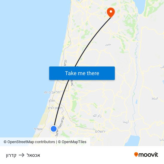 קדרון to אכסאל map