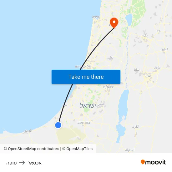 סופה to אכסאל map
