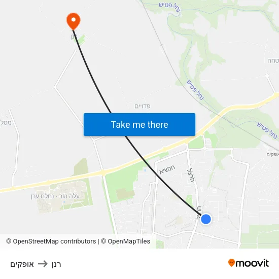 אופקים to רנן map