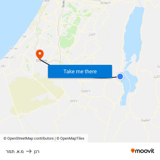 מ.א. תמר to רנן map