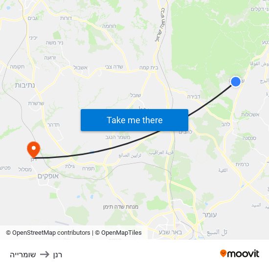 שומרייה to רנן map