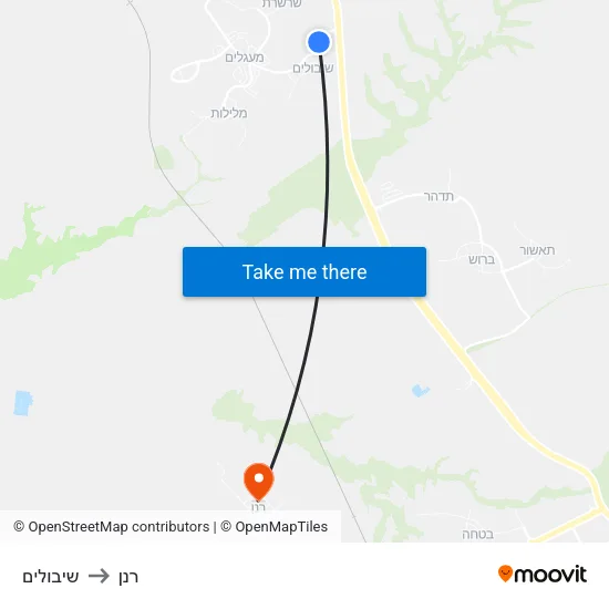 שיבולים to רנן map