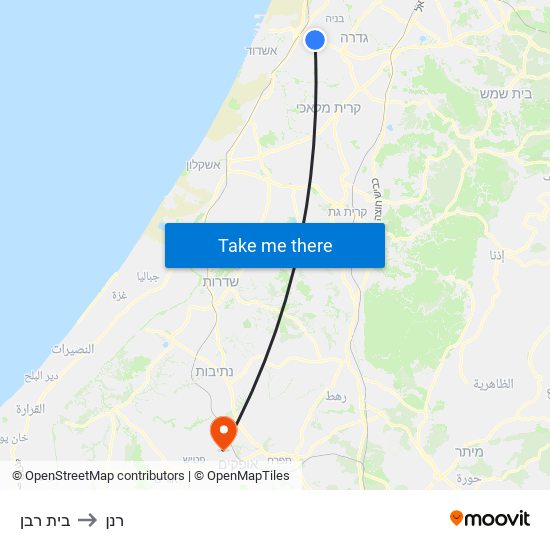 בית רבן to רנן map