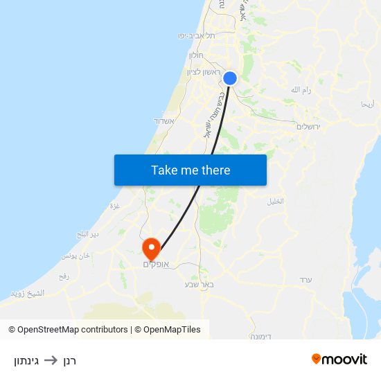 גינתון to רנן map