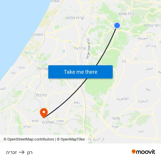 זכריה to רנן map