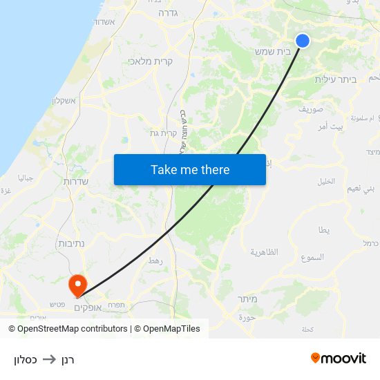 כסלון to רנן map