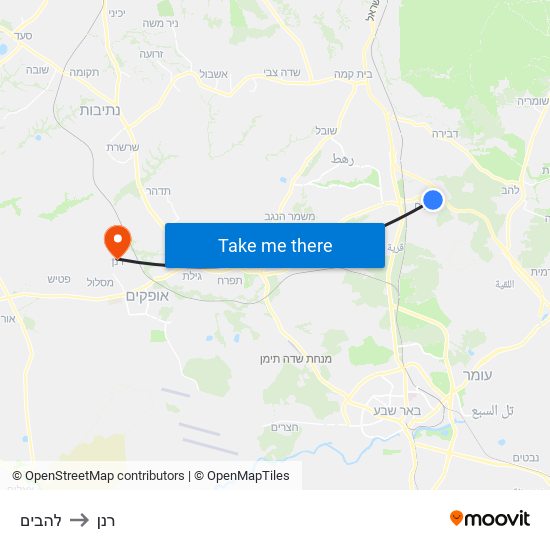 להבים to רנן map